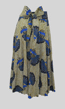 Load image into Gallery viewer, Blue Coral Floor Length Maxi Skirt On Dutch Hollandaise Printed Fabric