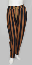 Load image into Gallery viewer, Long Gold & Black Stripe Woman Work pant