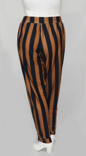 Load image into Gallery viewer, Long Gold & Black Stripe Woman Work pant