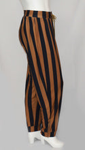Load image into Gallery viewer, Long Gold & Black Stripe Woman Work pant