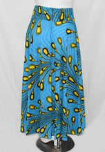 Load image into Gallery viewer, Blue Yellow Tear Drop Floor Length Maxi Skirt