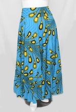Load image into Gallery viewer, Blue Yellow Tear Drop Floor Length Maxi Skirt