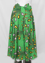 Load image into Gallery viewer, Green Tear Drop Floor Length Maxi Skirt On Dutch Hollandaise Prints