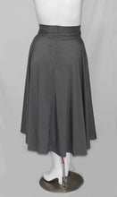 Load image into Gallery viewer, Grey Polyester Wide Flowy Long Maxi Skirt