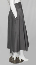 Load image into Gallery viewer, Grey Polyester Wide Flowy Long Maxi Skirt