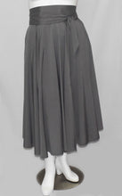 Load image into Gallery viewer, Grey Polyester Wide Flowy Long Maxi Skirt