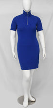 Load image into Gallery viewer, Fat Melting Sporting Gown Collar Shaper Dress- Blue
