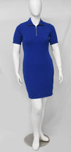 Load image into Gallery viewer, Fat Melting Sporting Gown Collar Shaper Dress- Blue