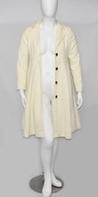 Load image into Gallery viewer, Midi Length White Winter Dress Coat With Center Button
