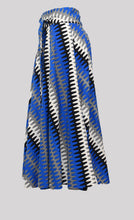 Load image into Gallery viewer, Royal Blue Garden Floor Length Maxi Skirt Original Dutch Printed Fabric