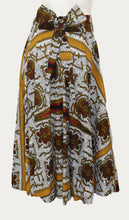 Load image into Gallery viewer, White Gold Floor Length Maxi Skirt On Dutch Hollandaise Printed Fabric