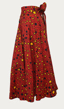 Load image into Gallery viewer, Red Super Dutch Hollandais Fabric Floor Length Maxi Skirt