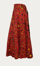 Load image into Gallery viewer, Red Super Dutch Hollandais Fabric Floor Length Maxi Skirt