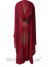 Load image into Gallery viewer, Light Red Muslim Religious Caftan Floor Length Maxi