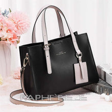 Load image into Gallery viewer, Black Designed Stylish Tote Bag for Women - Medium Size