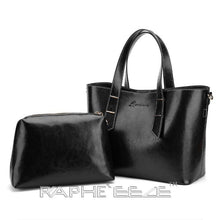 Load image into Gallery viewer, Midi Size Classic Tote Handbag for Woman - Black Color