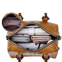Load image into Gallery viewer, Stain Resistant Original Leather Mini Handbag Brown