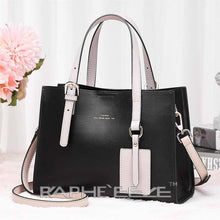 Load image into Gallery viewer, Black Designed Stylish Tote Bag for Women - Medium Size