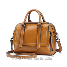 Load image into Gallery viewer, Stain Resistant Original Leather Mini Handbag Brown
