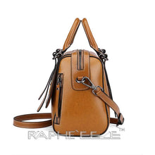 Load image into Gallery viewer, Stain Resistant Original Leather Mini Handbag Brown