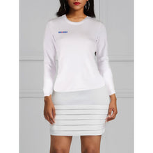 Load image into Gallery viewer, White Cross Logo Long Sleeve UV Dress Top