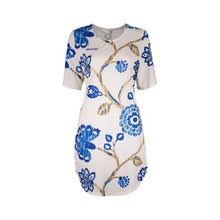 Load image into Gallery viewer, Short Bright Floral Polyestane Tunic