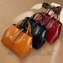Load image into Gallery viewer, Mini Size Tote Handbag Purses Leather Brown Color
