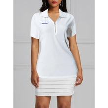 Load image into Gallery viewer, Front Zip Body Contouring UV Protection Polos Top-Navy