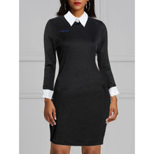 Load image into Gallery viewer, Dress Length High Neck Body Contouring White Collar