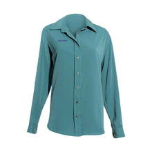 Load image into Gallery viewer, Rapheeze Long Sleeve Ladies Elastane Soft Cotton Dress Shirt-Teal