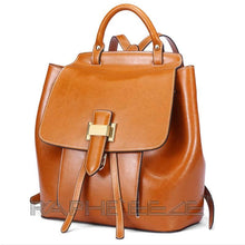 Load image into Gallery viewer, Classic Leather Brown Tote Bag for Woman-Mini Handbag