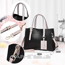 Load image into Gallery viewer, Black Designed Stylish Tote Bag for Women - Medium Size