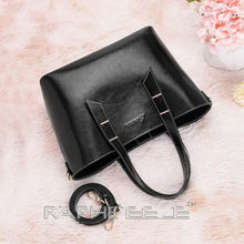 Load image into Gallery viewer, Midi Size Classic Tote Handbag for Woman - Black Color