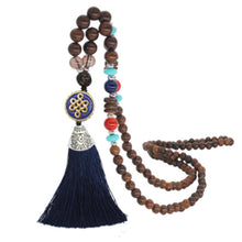Load image into Gallery viewer, Women's Retro Ethnic Style Handmade Beaded Pendant Necklace - Black Tassel