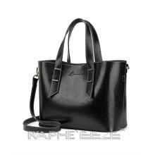 Load image into Gallery viewer, Midi Size Classic Tote Handbag for Woman - Black Color
