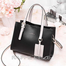 Load image into Gallery viewer, Black Designed Stylish Tote Bag for Women - Medium Size