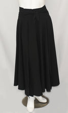 Load image into Gallery viewer, Royal Black Polyester Floor Length Maxi Skirt