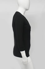 Load image into Gallery viewer, Therapeutic Casual Dress Top- Open Chest Buttons-Black