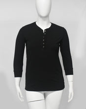 Load image into Gallery viewer, Therapeutic Casual Dress Top- Open Chest Buttons-Black