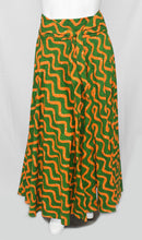 Load image into Gallery viewer, Orange Green Floor Length Maxi Skirt On Dutch Prints