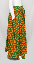 Load image into Gallery viewer, Orange Green Floor Length Maxi Skirt On Dutch Prints