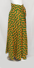 Load image into Gallery viewer, Orange Green Floor Length Maxi Skirt On Dutch Prints