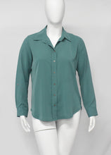 Load image into Gallery viewer, Rapheeze Long Sleeve Ladies Elastane Soft Cotton Dress Shirt-Teal