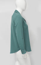 Load image into Gallery viewer, Rapheeze Long Sleeve Ladies Elastane Soft Cotton Dress Shirt-Teal