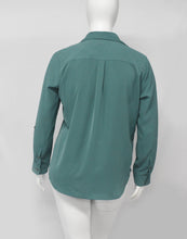 Load image into Gallery viewer, Rapheeze Long Sleeve Ladies Elastane Soft Cotton Dress Shirt-Teal