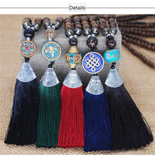 Load image into Gallery viewer, Women's Retro Ethnic Style Handmade Beaded Pendant Necklace - Red Tassel