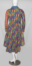 Load image into Gallery viewer, Royal Kente African Trendy With Denim Contrast Dutch Wax Printed Hollandaise Suit