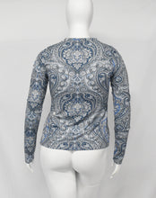 Load image into Gallery viewer, Rapheeze Blue Paisley Designer Bodycon Top