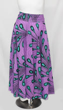 Load image into Gallery viewer, Purple Floor Length Maxi Skirt Dutch Hollandaise Printed Fabric
