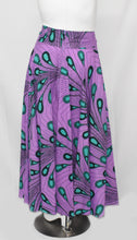 Load image into Gallery viewer, Purple Floor Length Maxi Skirt Dutch Hollandaise Printed Fabric